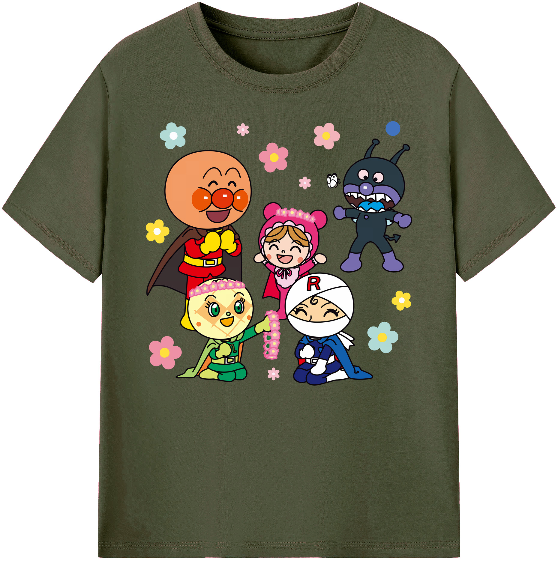 （画像用） アンパンマン Anpanman 綿100％ メンズ半袖Tシャツ｜肌触りやわらか＆通気性